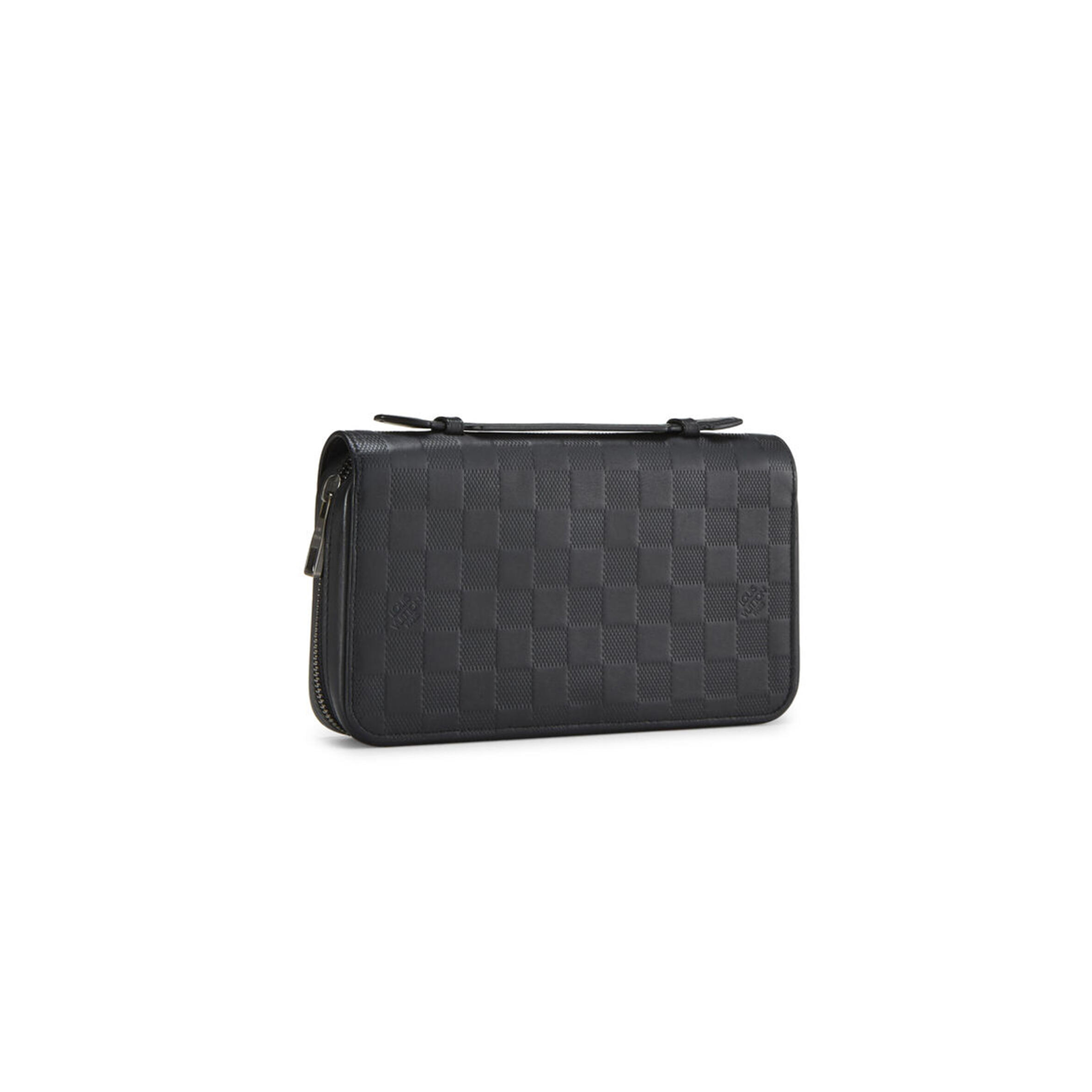 LOUIS VUITTON BLACK DAMIER INFINI ZIPPY XL M61254 (22*13.5*4cm)